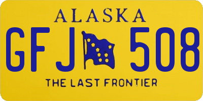 AK license plate GFJ508