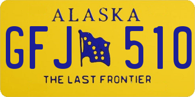 AK license plate GFJ510
