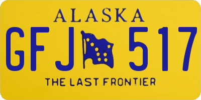 AK license plate GFJ517