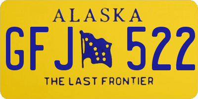 AK license plate GFJ522