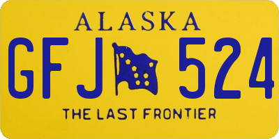 AK license plate GFJ524