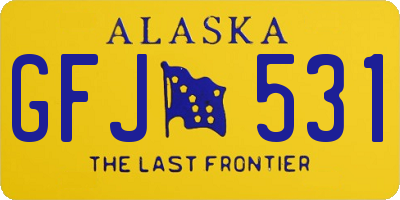 AK license plate GFJ531