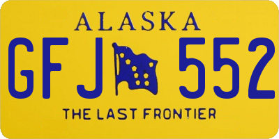 AK license plate GFJ552