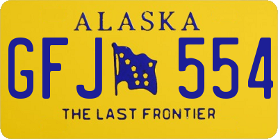 AK license plate GFJ554