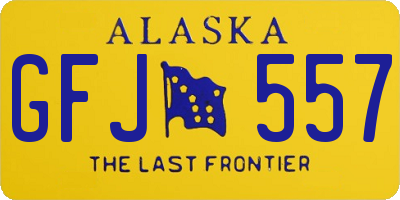 AK license plate GFJ557