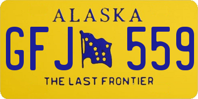 AK license plate GFJ559