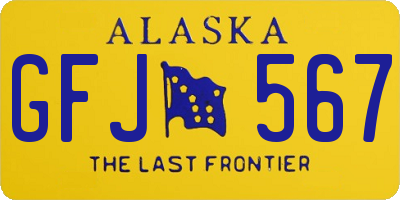 AK license plate GFJ567