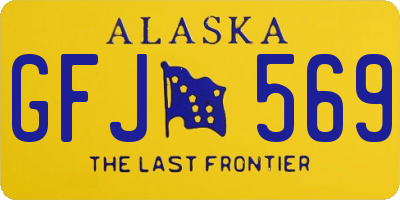 AK license plate GFJ569