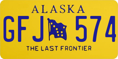 AK license plate GFJ574