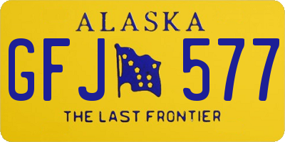 AK license plate GFJ577