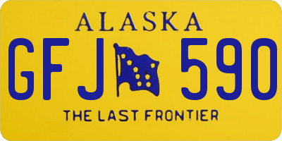 AK license plate GFJ590