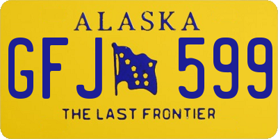 AK license plate GFJ599