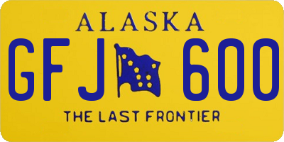 AK license plate GFJ600