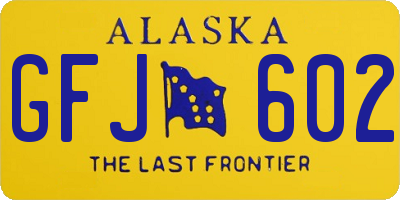 AK license plate GFJ602