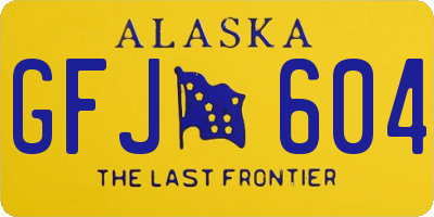 AK license plate GFJ604