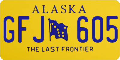 AK license plate GFJ605