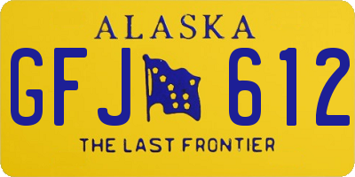 AK license plate GFJ612