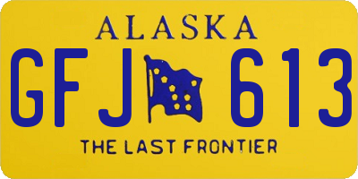 AK license plate GFJ613
