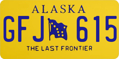 AK license plate GFJ615