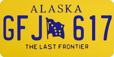AK license plate GFJ617