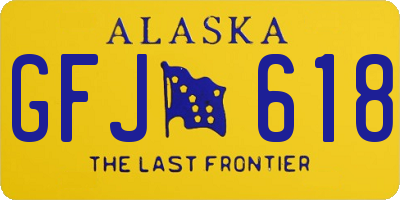AK license plate GFJ618