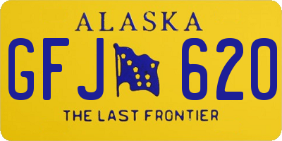 AK license plate GFJ620