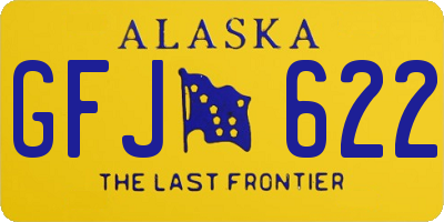 AK license plate GFJ622
