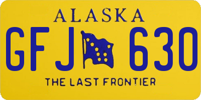 AK license plate GFJ630