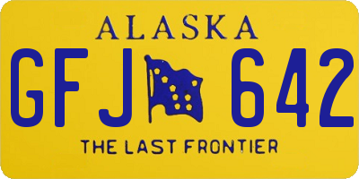 AK license plate GFJ642