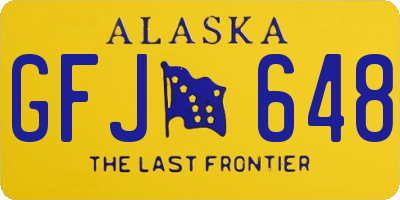 AK license plate GFJ648