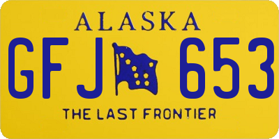 AK license plate GFJ653