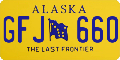 AK license plate GFJ660