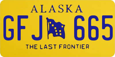 AK license plate GFJ665