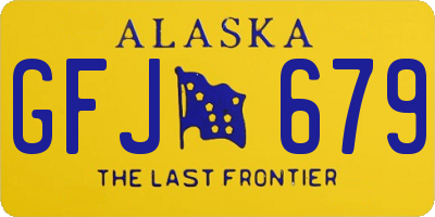 AK license plate GFJ679