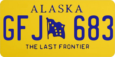 AK license plate GFJ683