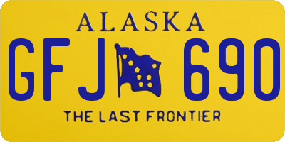 AK license plate GFJ690