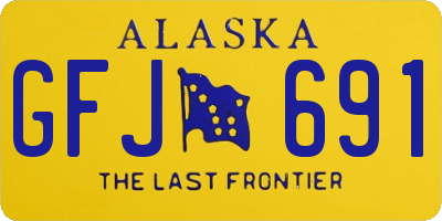 AK license plate GFJ691