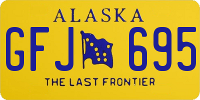 AK license plate GFJ695