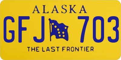 AK license plate GFJ703
