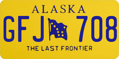 AK license plate GFJ708