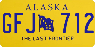 AK license plate GFJ712