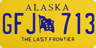 AK license plate GFJ713