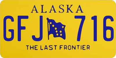 AK license plate GFJ716