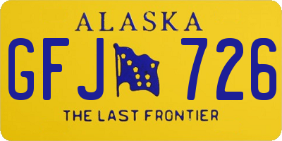 AK license plate GFJ726
