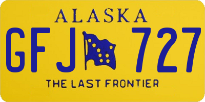AK license plate GFJ727