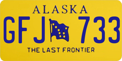 AK license plate GFJ733
