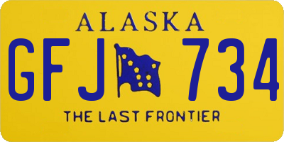AK license plate GFJ734
