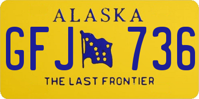 AK license plate GFJ736