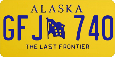 AK license plate GFJ740