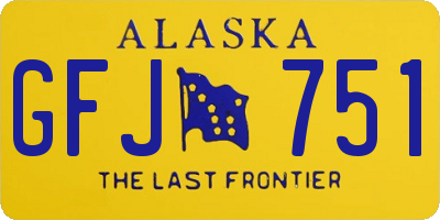 AK license plate GFJ751